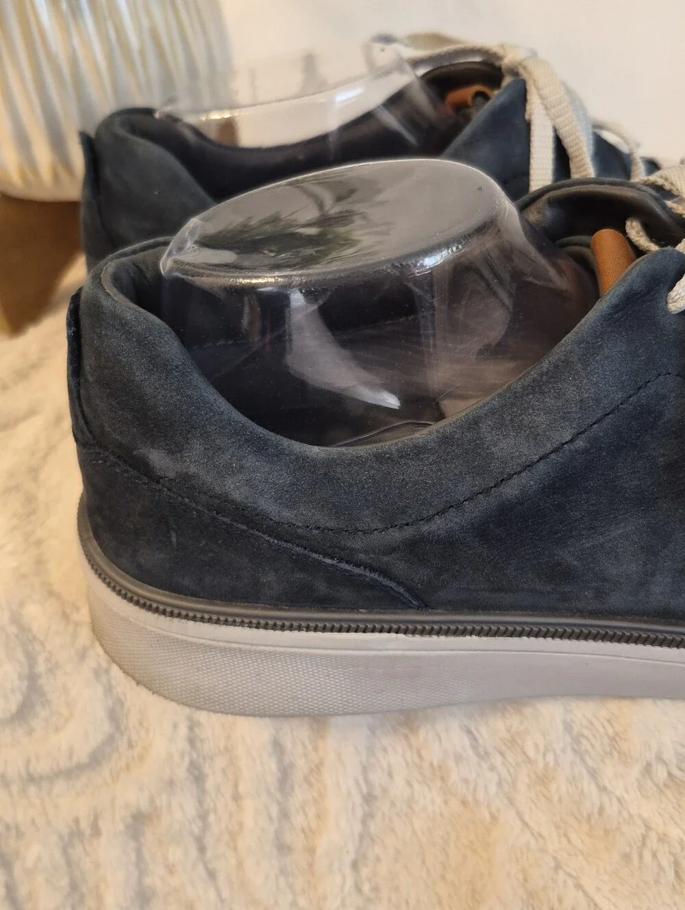 Johnston & Murphy XC4 Foust Sneakers Blue Leather Lace-Up Waterproof Men's Sz 12
